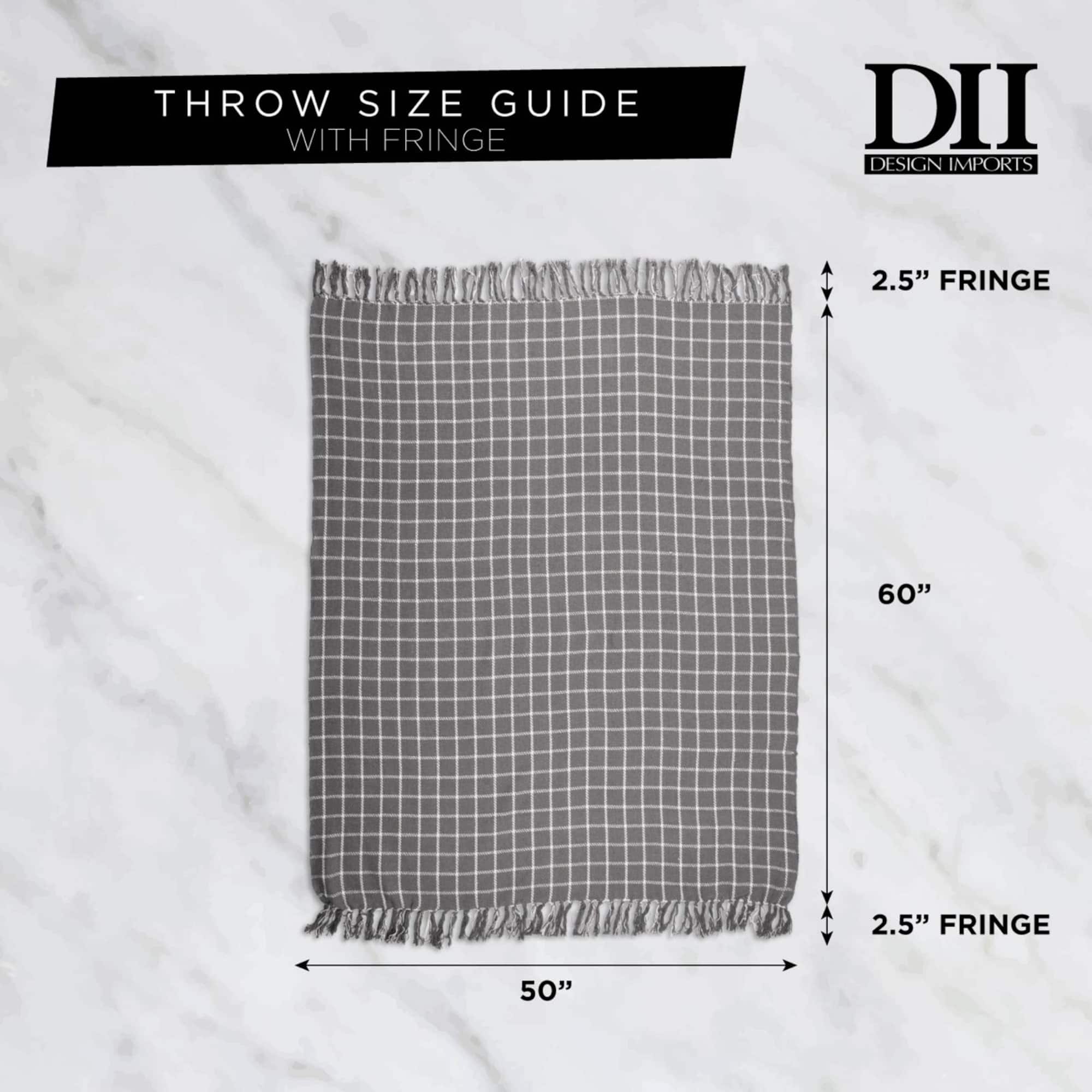 DII® Gray Diamond Throw